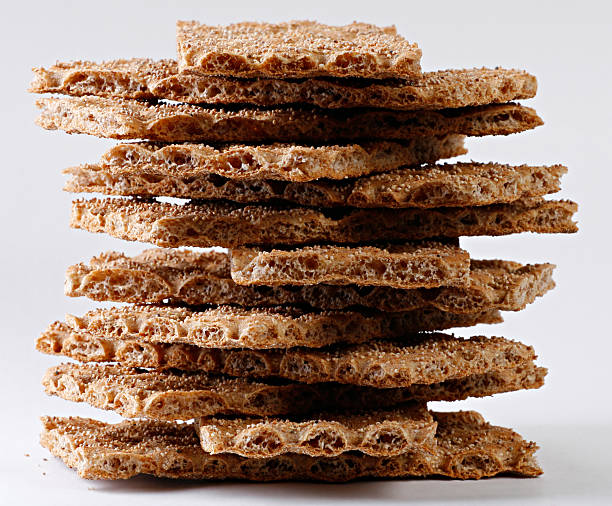 Stack of crispbread stock photo