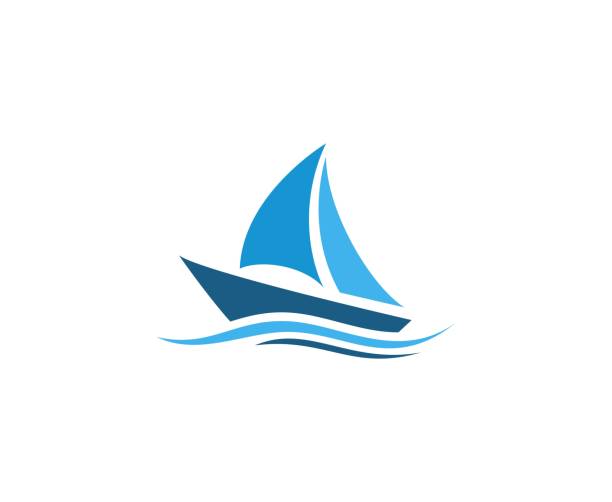 ilustraciones, imágenes clip art, dibujos animados e iconos de stock de icono de navegación - sailboat