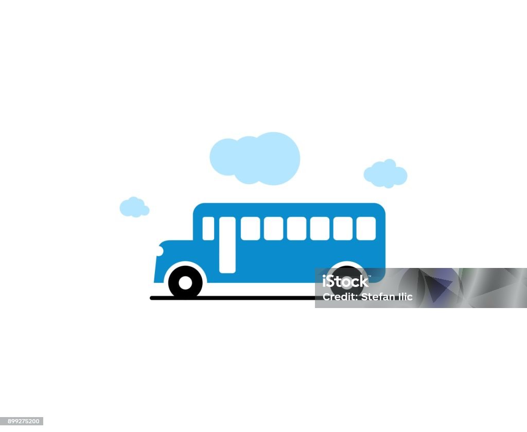 Bus icon This illustration/vector you can use for any purpose related to your business. Blue stock vector