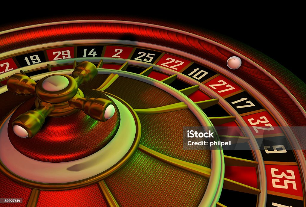 Roulette im Casino, Rad, Freizeit - Lizenzfrei Computergrafiken Stock-Foto