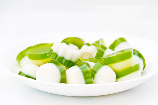 coconut jelly in a dish on the table