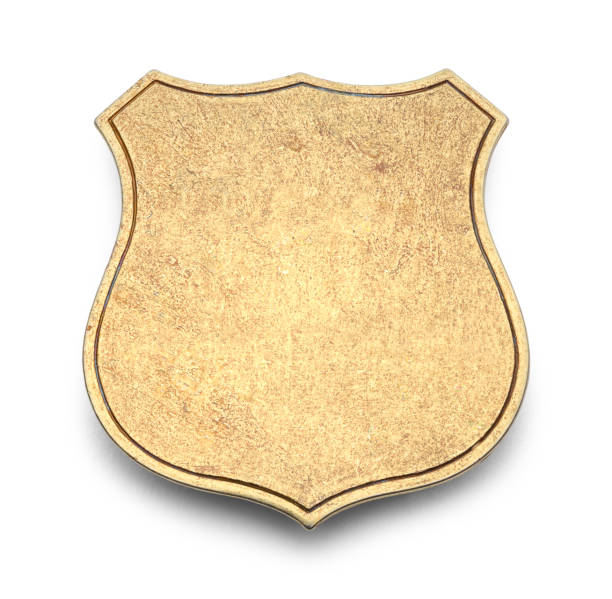 badge vuoto - sheriffs deputy foto e immagini stock