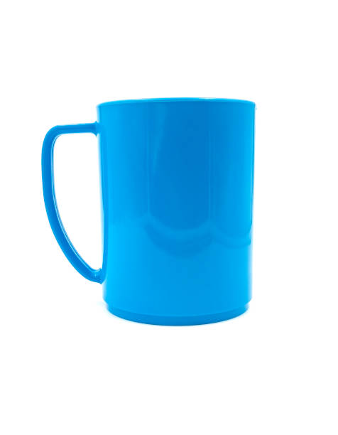 istock empty blue plastic cup isolated on white background of file with Clipping Path 899280824