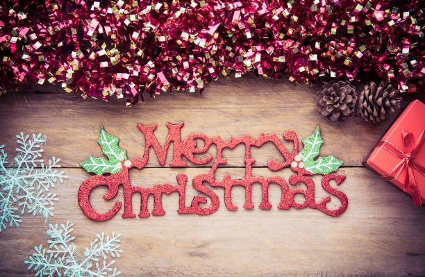 istock Decorations for Christmas celebrations are placed on wooden floors 899285250