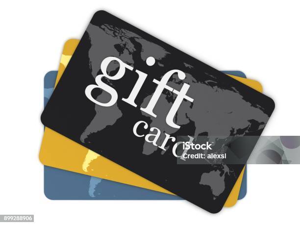 Shopping Gift Card Stock Photo - Download Image Now - Gift Certificate or Card, White Background, Shopping