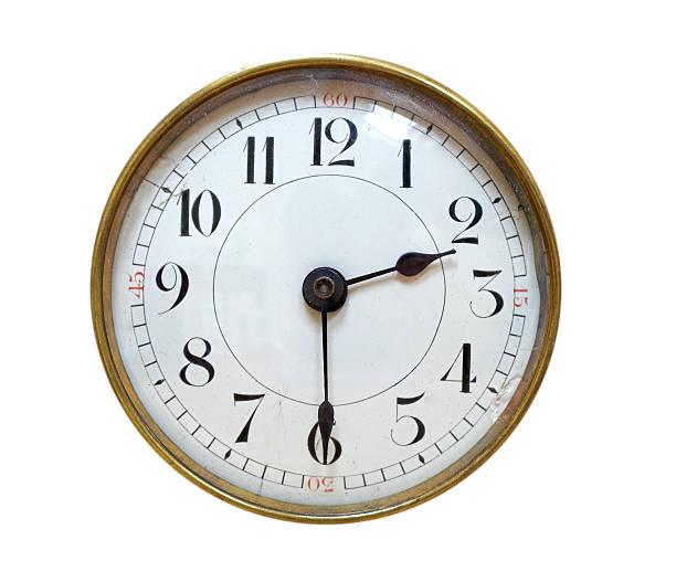 antyczny zegar twarz na białym tle - clock face number 11 clock antique zdjęcia i obrazy z banku zdjęć
