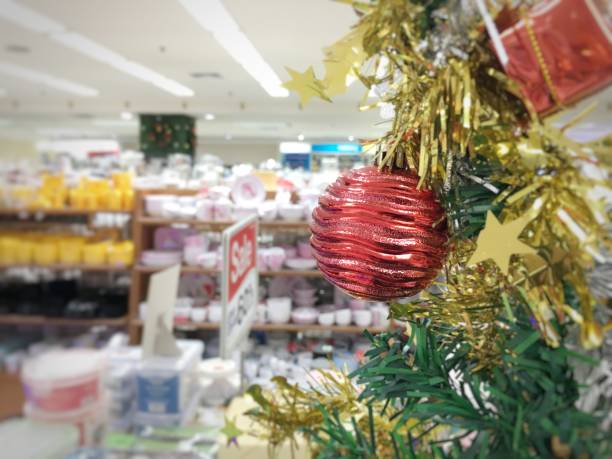 istock Christmas Decorations on the branches fir tree. 899289384