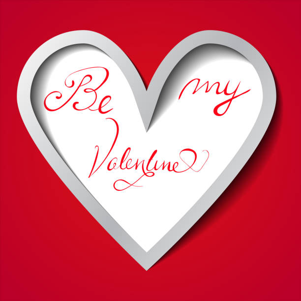 istock Be my Valentine text Vector illustration of Greeting Card with heart. 899292532