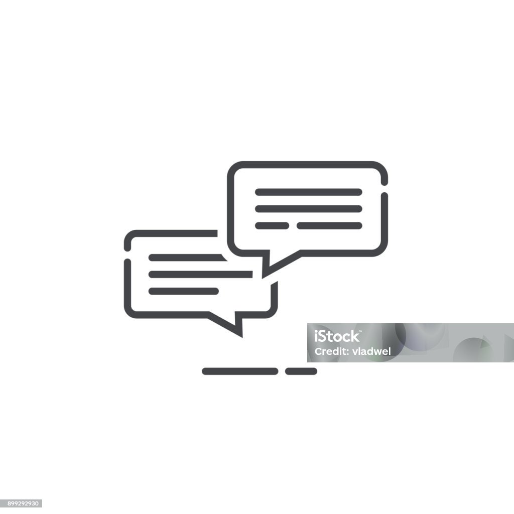 Chat messages icon notification vector illustration, line outline sms conversation bubbles with text, chatting symbol or sign isolated, speech or talk linear art pictogram, comment balloons Chat messages icon notification vector illustration, line outline style sms conversation bubbles with text, chatting symbol or sign isolated, speech or talk linear art pictogram, comment balloons Text Messaging stock vector