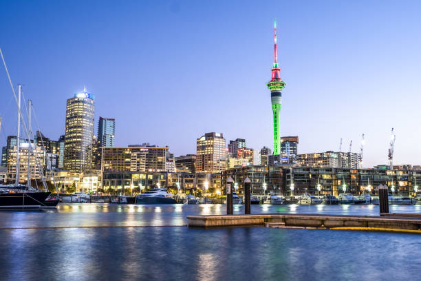 istock Auckland cityscape at dusk 899293030