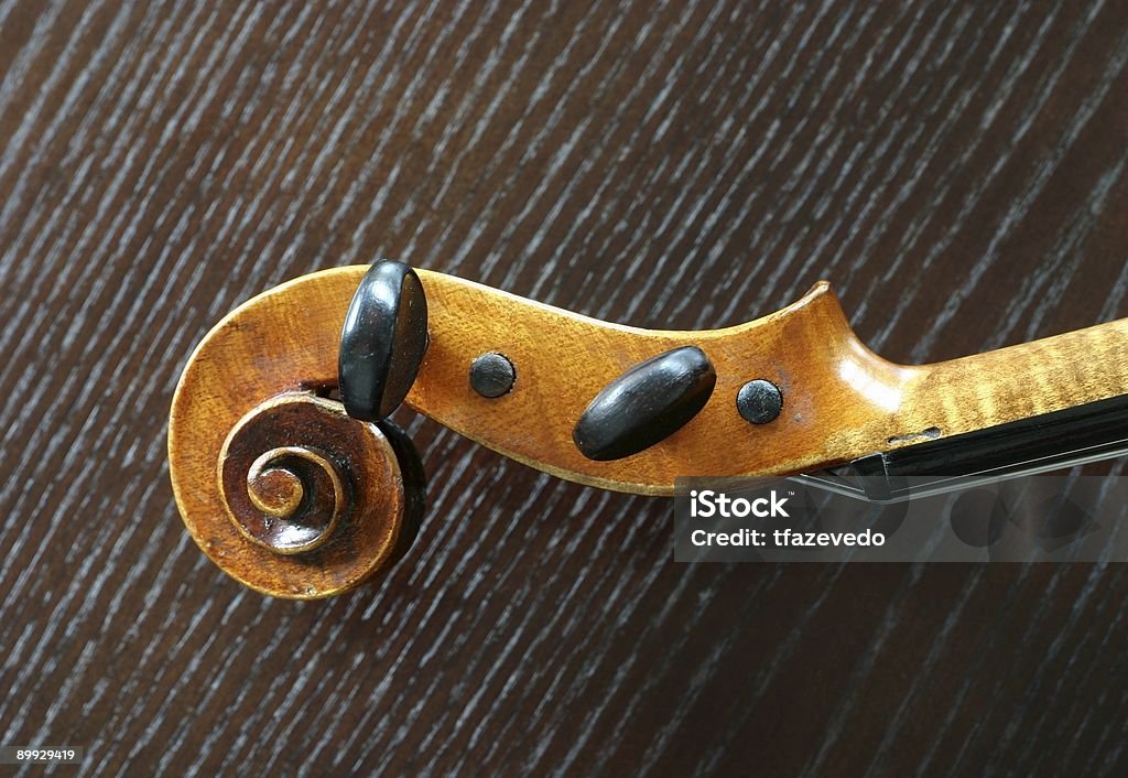 Violin (scroll)  Antique Stock Photo