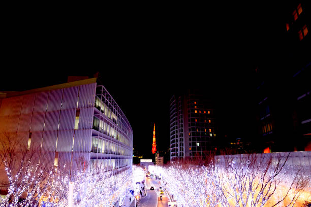 istock Keyakizaka and Tokyo Tower in night 899295952