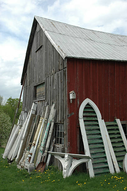 Lean on a barn stock photo