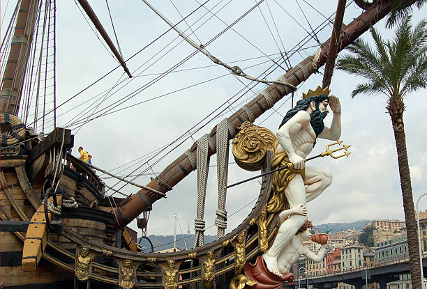 pirate pirate ship in mediteran sea figurehead stock pictures, royalty-free photos & images