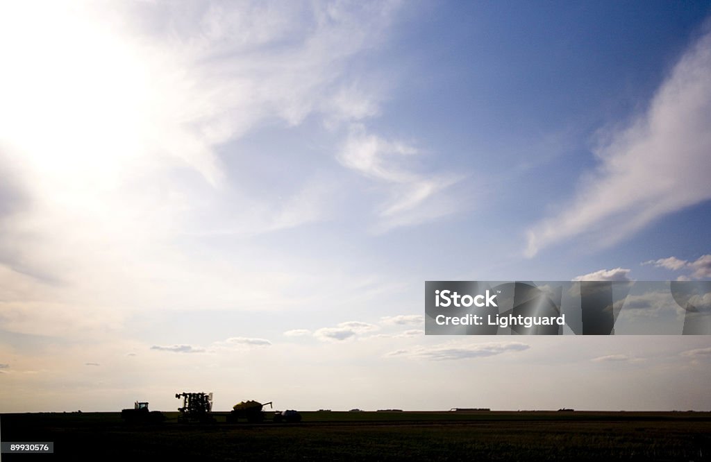 La agricultura silueta - Foto de stock de Campo - Tierra cultivada libre de derechos