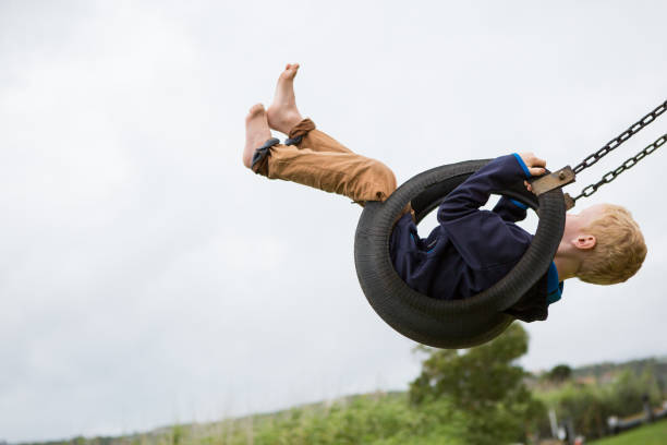 istock Young boy enjoys the swing 899309374
