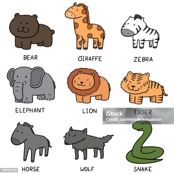 Animals Stock Illustration - Download Image Now - Lion - Feline, Doodle,  Simplicity - iStock