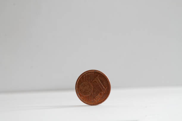 istock Euro coin on isolated white background Denomination is 1 euro cent 899314002