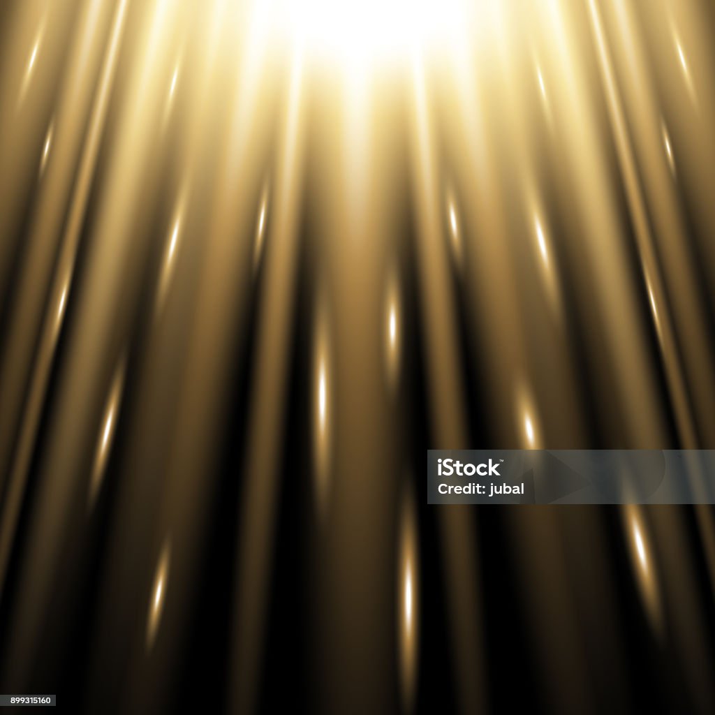 Rays Of Light From Above Golden Color Stock Illustration - Download