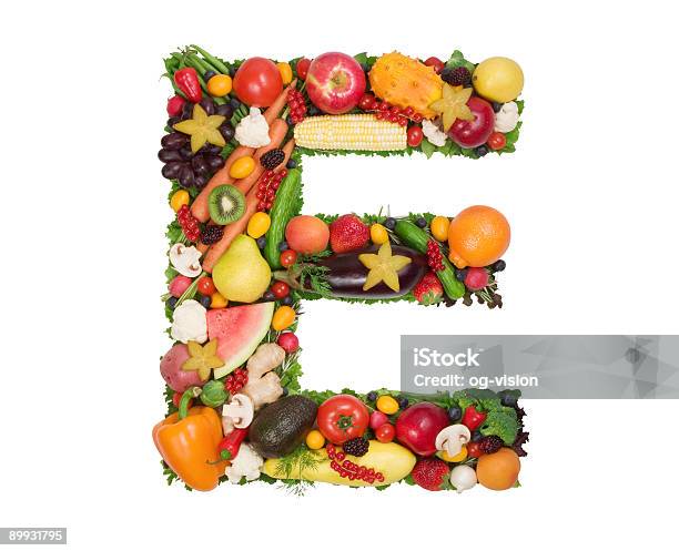 Alfabeto Di Salutee - Fotografie stock e altre immagini di Verdura - Cibo - Verdura - Cibo, Alfabeto, Frutta