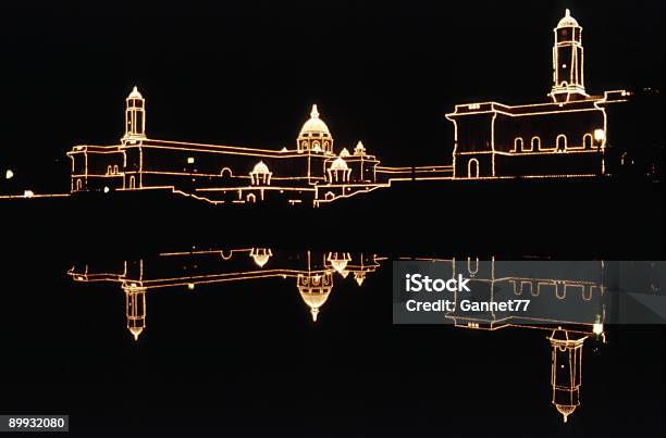 정부 청사 야간에만 New Delhi 0명에 대한 스톡 사진 및 기타 이미지 - 0명, 건물 외관, 뉴 델리