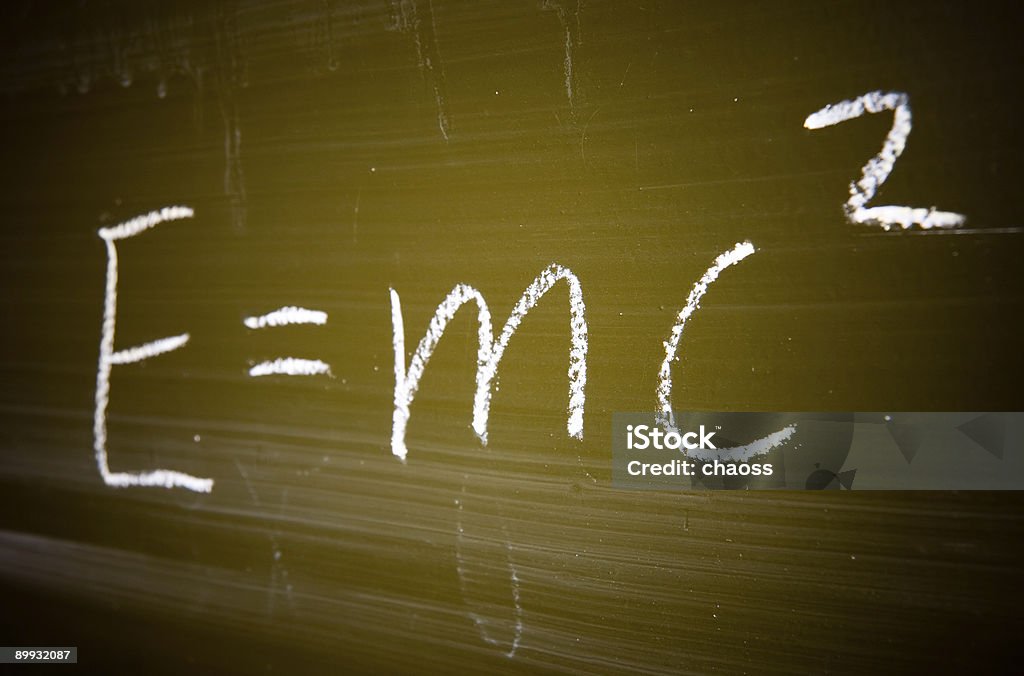 Well-known physical formula Well-known physical formula. Specialy computer modified to add dramatic and style. Albert Einstein Stock Photo