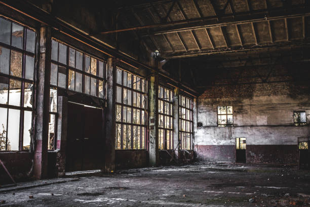 istock Old Rusty Factory Room 899322126