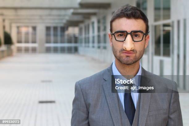 Spy Wearing A Funny Disguise Stock Photo - Download Image Now - Hiding, Business, Computer Crime