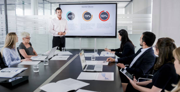 istock Man giving presentation in conference room 899339076