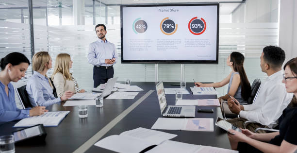 istock Man giving presentation in conference room 899339078