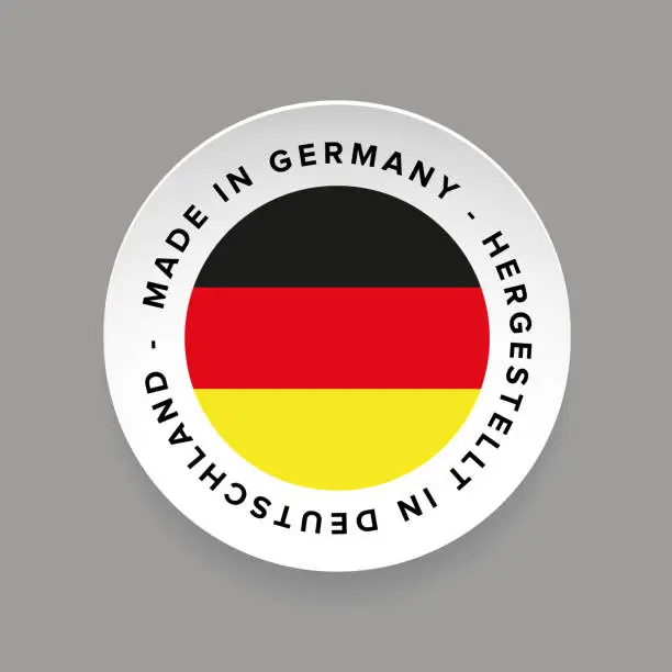Vector illustration of Made in Germany - Hergestellt in Deutschland