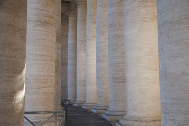 Vatican City, Rome, Italy - November 17, 2017: View of the Bernini’s Colonnade on the St. Peter's Square