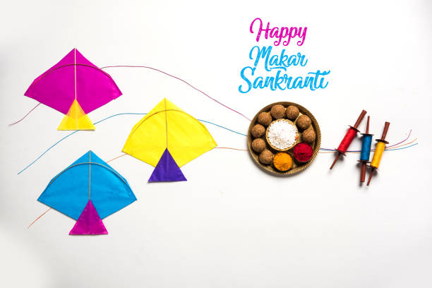 happy Makar Sankranti Festival greeting card