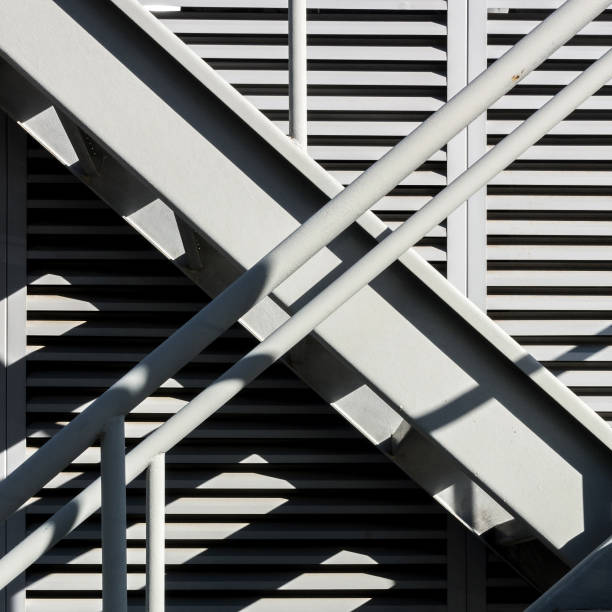 istock Close-up of shady iron stairs 899346916