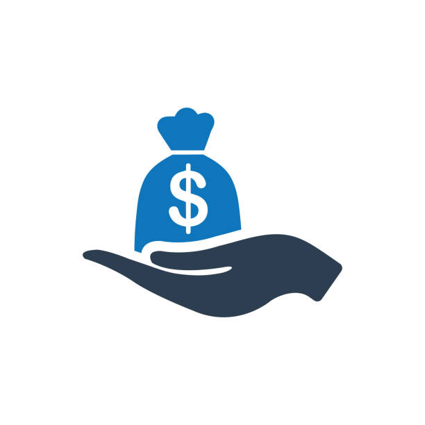 ilustraciones, imágenes clip art, dibujos animados e iconos de stock de préstamo de negocio icono - préstamo