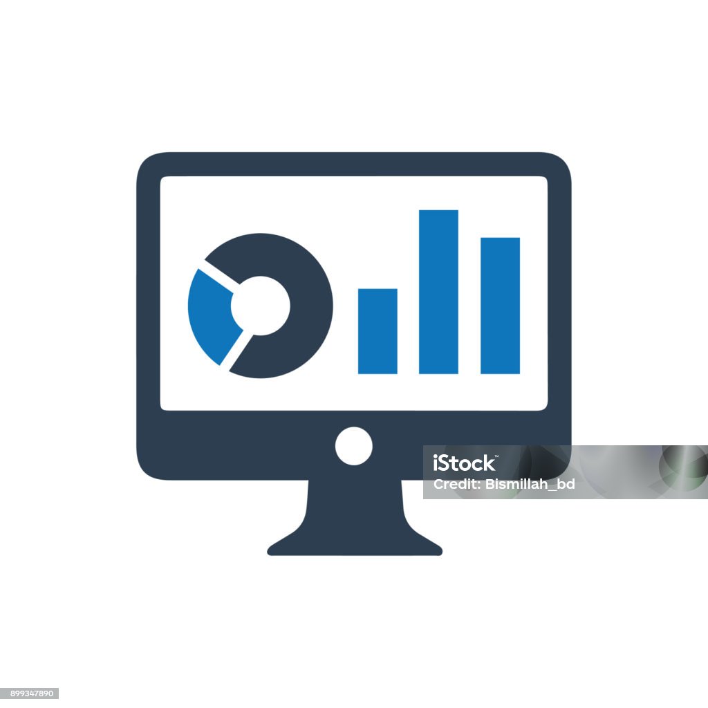 Online Graphical Report Icon Icon Symbol stock vector