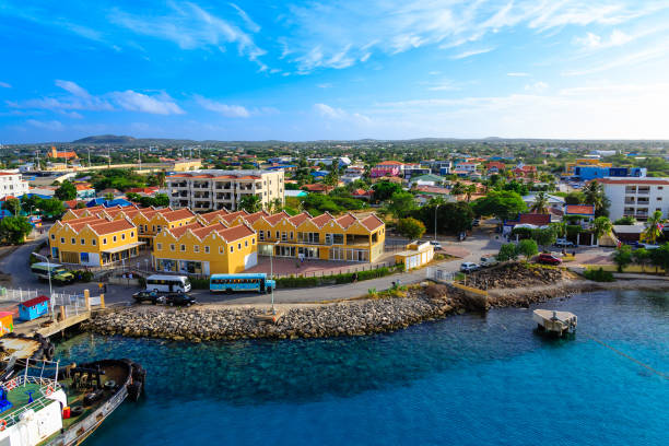 Port of Bonaire stock photo