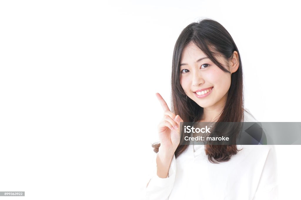 Young woman giving advice Advice Stock Photo