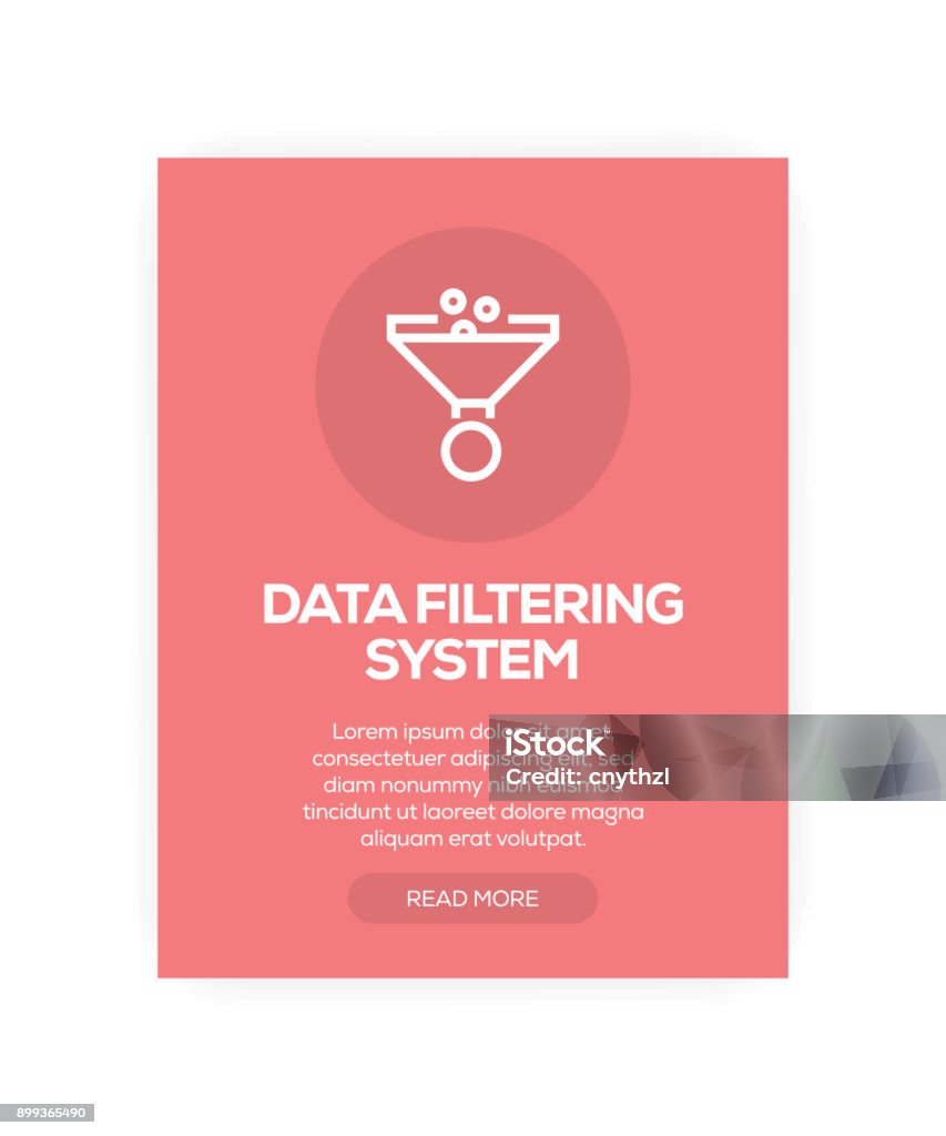 System Filtering Data Data Filtering System Concept Stock Illustration - Download Image Now ...