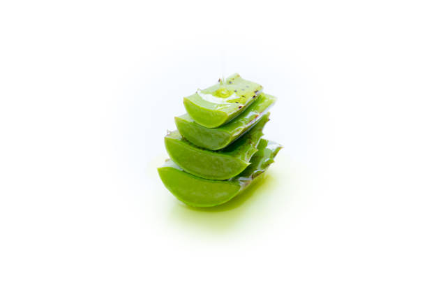 istock Aloe vera sliced on a white background 899368216