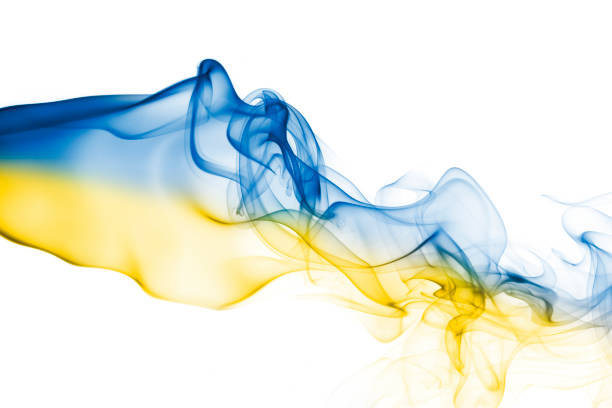 istock Ukraine national smoke flag 899369296