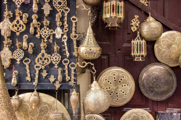 istock metal lamp shade in store in morocco 899372082