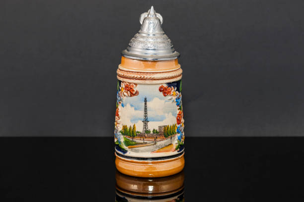 the front side of a German beer stein souvnier from the 1950's