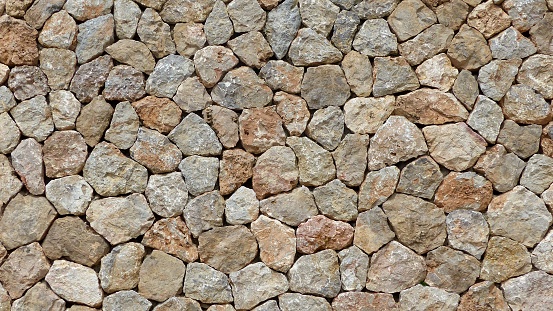 Walls made from natural stones