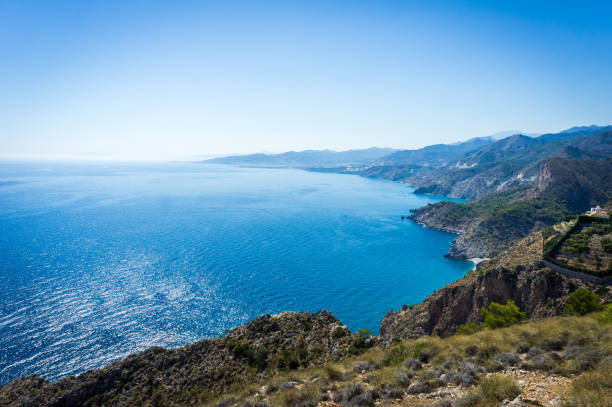 View of the Maro-Cerro Gordo Nature Park in Spain stock photo