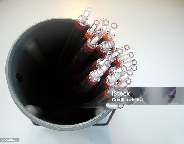 Pipettes Discarded In Waste Bin Stock Photo - Download Image Now - Garbage, Chemist, Backgrounds