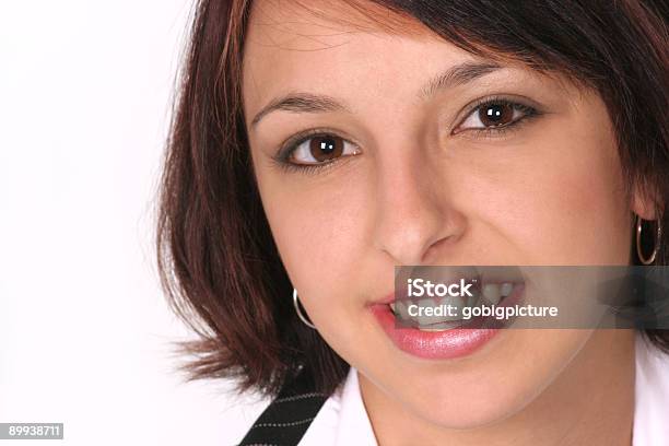 Closeup Of Girl Smiling At You Stock Photo - Download Image Now - Adult, Adults Only, Approaching