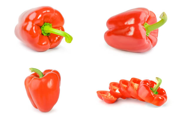 istock Collection of paprika isolated on a white background 899388406