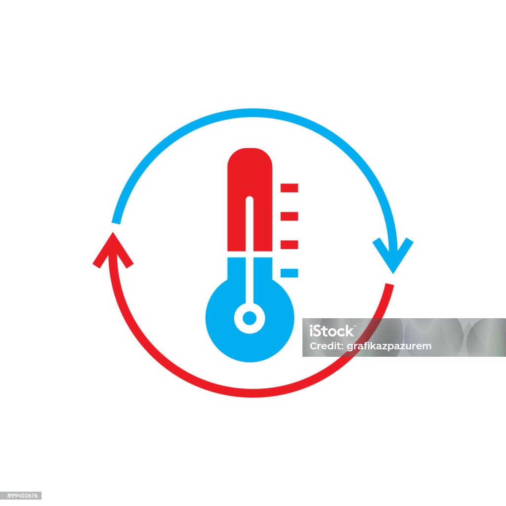 Refroidissement et chauffage logo systems - clipart vectoriel de Chaleur libre de droits