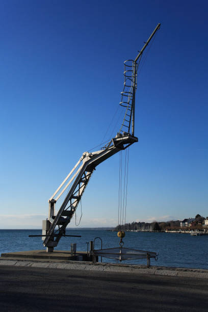 Harbour construction stock photo